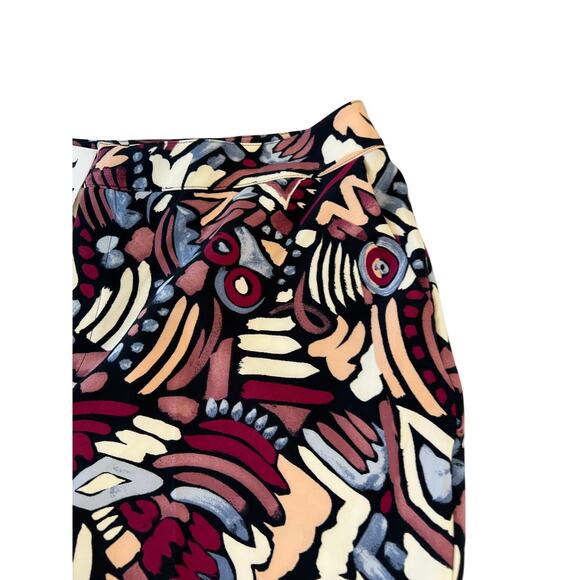 NWT Nina Parker Womens Plus 2X Tribal Printed Tailored Straigh Leg Pants Artsy - Picture 5 of 16